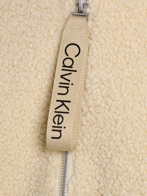 CK JEANS Chaqueta polar con capucha y cremallera completa neblina del puerto - Chaquetas de mujer