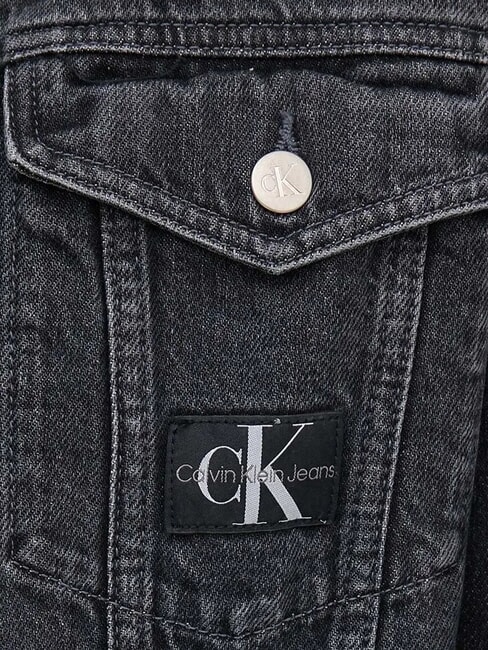 CK JEANS Chaqueta vaquera de algodón gris denim - Chaquetas de mujer