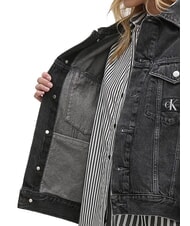 CALVIN KLEIN CK JEANS Chaqueta vaquera de algodón gris denim - Chaquetas de mujer - 4