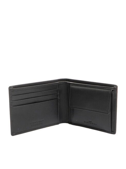 JR Cartera de cuero negro - Carteras Hombre