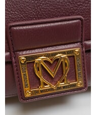 LOVE MOSCHINO LOCKED IN GOLD  Bolso de hombro, con correa para el hombro vino - Bolsos Mujer - 4