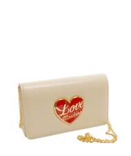 LOVE MOSCHINO LOVE HEART  Bolso de hombro Marfil - Bolsos Mujer - 2
