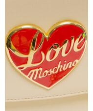LOVE MOSCHINO LOVE HEART  Bolso de hombro Marfil - Bolsos Mujer - 3