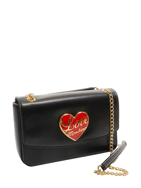 LOVE HEART  Bolso de hombro negro - Bolsos Mujer