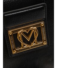 LOVE MOSCHINO LOCKED IN GOLD Bolso de hombro, con correa para el hombro negro - Bolsos Mujer - 3
