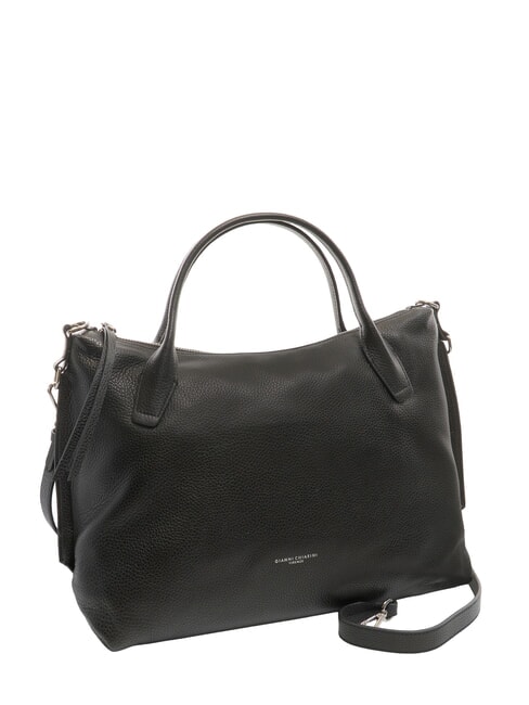 VIRGINIA Bolso de hombro de piel suave negro - Bolsos Mujer