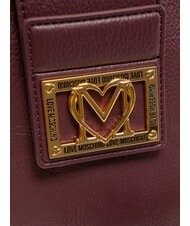 LOVE MOSCHINO LOCKED IN GOLD Bolso de hombro, con correa para el hombro vino - Bolsos Mujer - 4