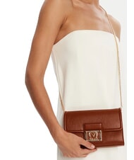 LOVE MOSCHINO SMART DAILY Bolso de mano con cadena castaña - Bolsos Mujer - 5