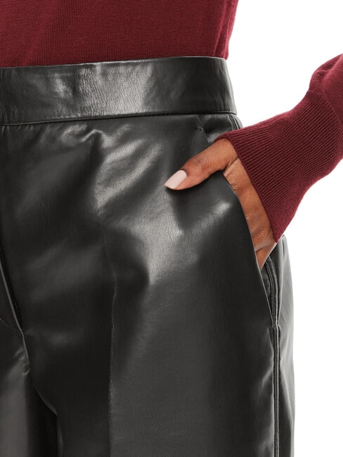 CK Pantalones de cintura alta con perneras anchas ck negro - Pantalones de mujer