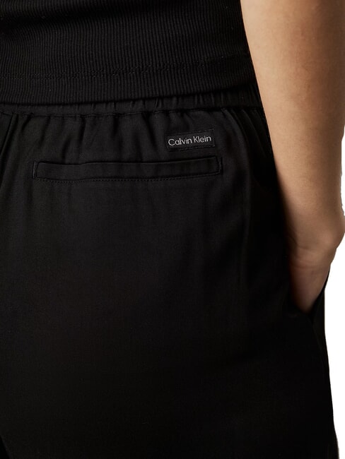 CK JEANS Pantalones de viscosa suave ck negro - Pantalones de mujer