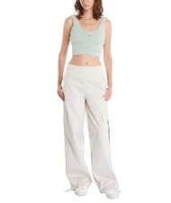 CALVIN KLEIN CK JEANS Pantalones cargo de cintura baja cáscara de huevo - Pantalones de mujer - 4