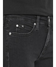 CALVIN KLEIN CK JEANS Vaqueros ajustados de tiro medio mezclilla negra - Jeans - 3