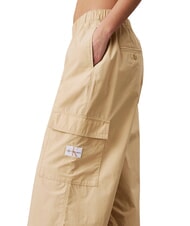 CALVIN KLEIN CK JEANS Pantalones cargo de algodón caqui pálido - Pantalones de mujer - 3