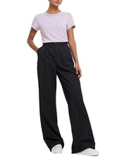 CALVIN KLEIN CK JEANS Pantalones chinos de pierna ancha y pierna recta ck negro - Pantalones de mujer - 5