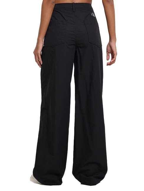 CK JEANS Pantalones chinos de pierna ancha y pierna recta ck negro - Pantalones de mujer