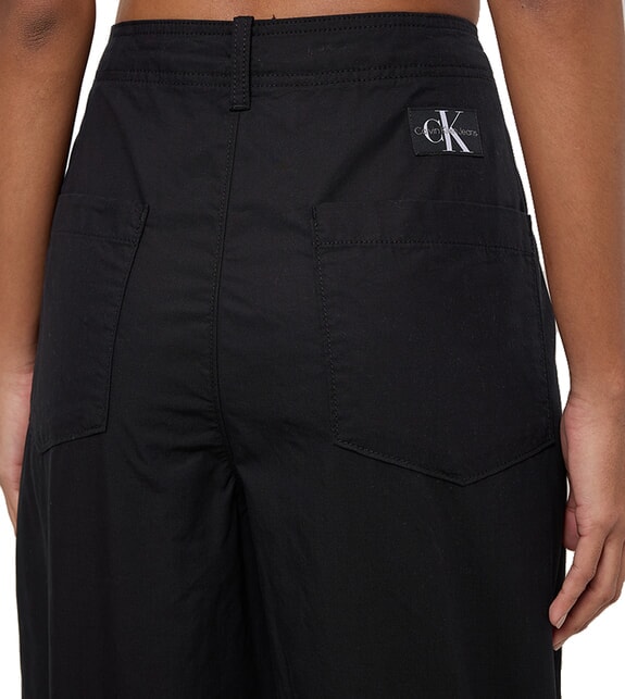CK JEANS Pantalones chinos de pierna ancha y pierna recta ck negro - Pantalones de mujer