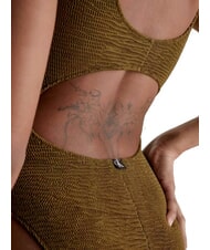 CALVIN KLEIN CK Traje de baño de una pieza con espalda descubierta ejército urbano - Bañadores de mujer - 3