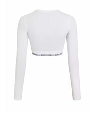 CALVIN KLEIN CK Camiseta de manga larga Brassi&egrave;re blanco - Ropa interior femenina - 4