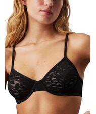 CALVIN KLEIN CK Sujetador balconette de encaje negro - Ropa interior femenina - 3