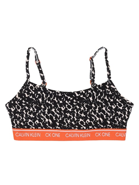 CK Sujetador bralette de algodón elástico animal distorsionado - brezo de avena - Ropa interior femenina