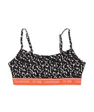 CALVIN KLEIN CK Sujetador bralette de algodón elástico animal distorsionado - brezo de avena - Ropa interior femenina - 4