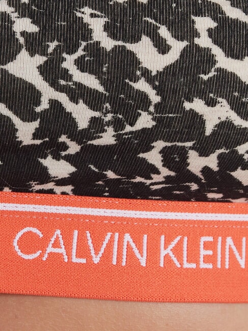 CK Sujetador bralette de algodón elástico animal distorsionado - brezo de avena - Ropa interior femenina