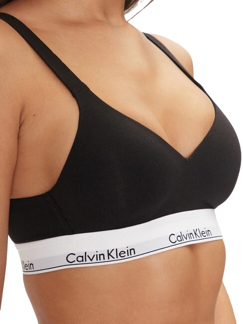 CK Sujetador ligeramente acolchado negro - Ropa interior femenina
