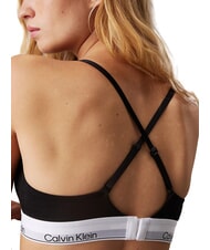 CALVIN KLEIN CK Sujetador bralette de algod&oacute;n el&aacute;stico negro - Ropa interior femenina - 4
