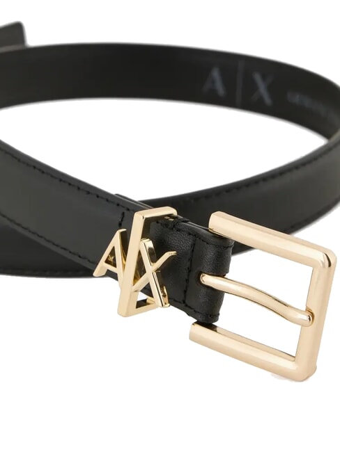 TONGUE Cinturón de cuero negro - Cinturones