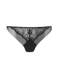 CALVIN KLEIN CK Tanga con inserci&oacute;n de encaje negro - Calzoncillos de mujer - 4