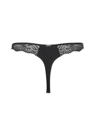 CALVIN KLEIN CK Tanga con inserci&oacute;n de encaje negro - Calzoncillos de mujer - 5