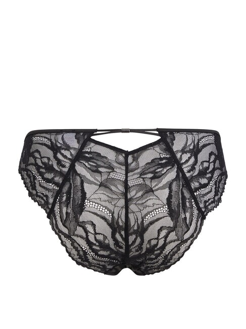 CK Braguitas de encaje floral negro - Calzoncillos de mujer