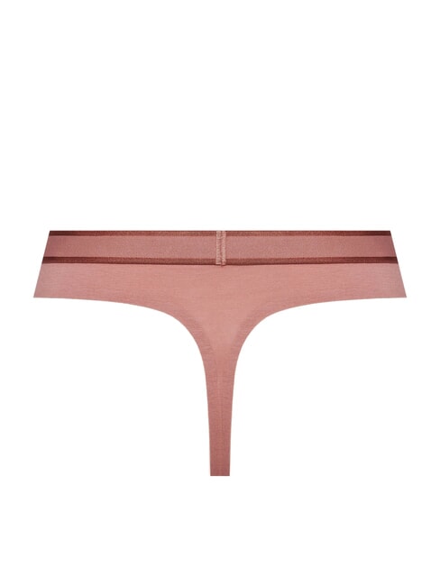 CK Tanga con logo elástico logotipo de uva roja con mantequilla de manzana - Calzoncillos de mujer