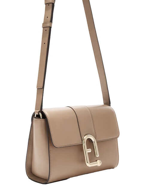 URBAN Bolso bandolera pequeño de piel gris - Bolsos Mujer