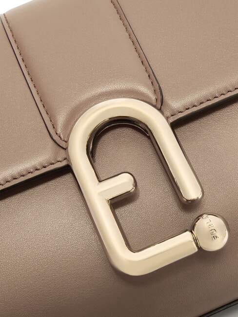 URBAN Bolso bandolera pequeño de piel gris - Bolsos Mujer