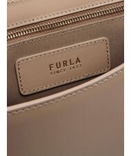 FURLA URBAN Bolso bandolera pequeño de piel gris - Bolsos Mujer - 6