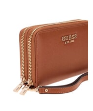 GUESS AMORETTE Cartera mediana de dos cremalleras COGNAC - Carteras Mujer - 3