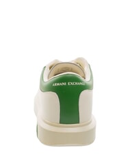 ARMANI EXCHANGE ACTION Zapatillas de cuero blanco roto + jard&iacute;n formal - Zapatos Hombre - 4