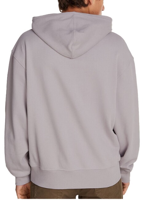 CK JEANS Sudadera con capucha y logotipo de caja gaviota gris - Sudaderas