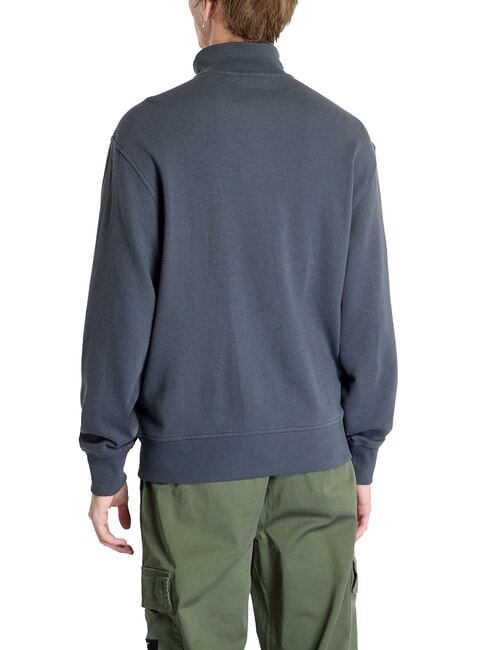 CK JEANS Sudadera de cuello alto con cremallera completa ébano - Sudaderas