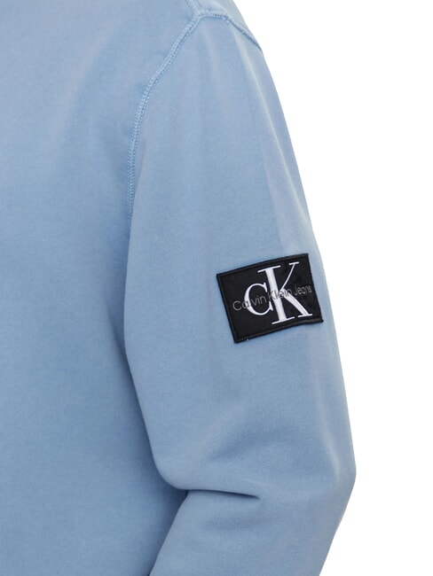 CK JEANS Sudadera de algod&oacute;n con cuello redondo mezclilla descolorida - Sudaderas