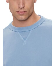 CALVIN KLEIN CK JEANS Sudadera de algod&oacute;n con cuello redondo mezclilla descolorida - Sudaderas - 4