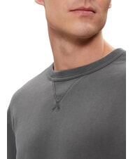 CALVIN KLEIN CK JEANS Sudadera de algod&oacute;n con cuello redondo lavado negro - Sudaderas - 3