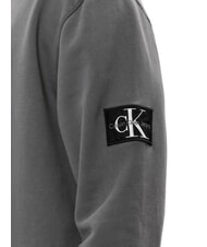 CALVIN KLEIN CK JEANS Sudadera de algod&oacute;n con cuello redondo lavado negro - Sudaderas - 4