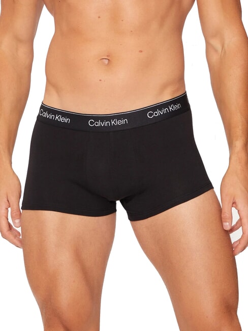 CK 3 bóxers elásticos con logo de lurex b- plata, rojo, lurex plateado lgs - Calzoncillos de hombre