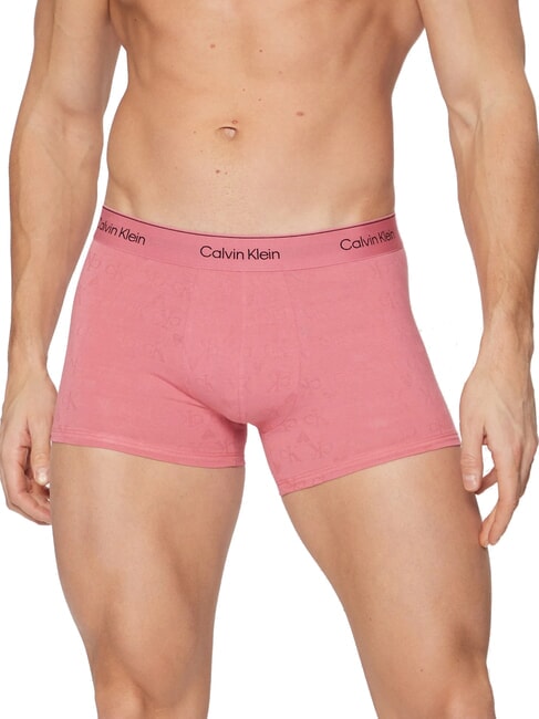 CK Calzoncillos bóxer con logotipo de corazón por toda la prenda Monograma de corazones en color rosa baya - Calzoncillos de hombre
