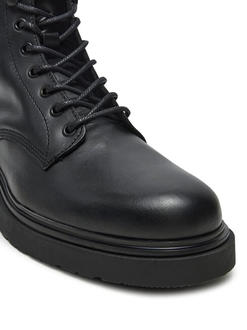 CK Botines de piel con cordones ck negro - Zapatos Hombre
