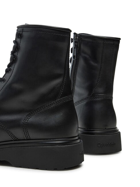 CK Botines de piel con cordones ck negro - Zapatos Hombre
