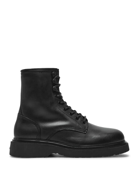 CK Botines de piel con cordones ck negro - Zapatos Hombre