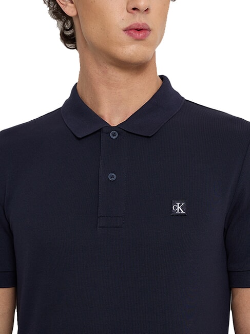 CK JEANS Polo de algodón de manga corta cielo nocturno - camisa polo
